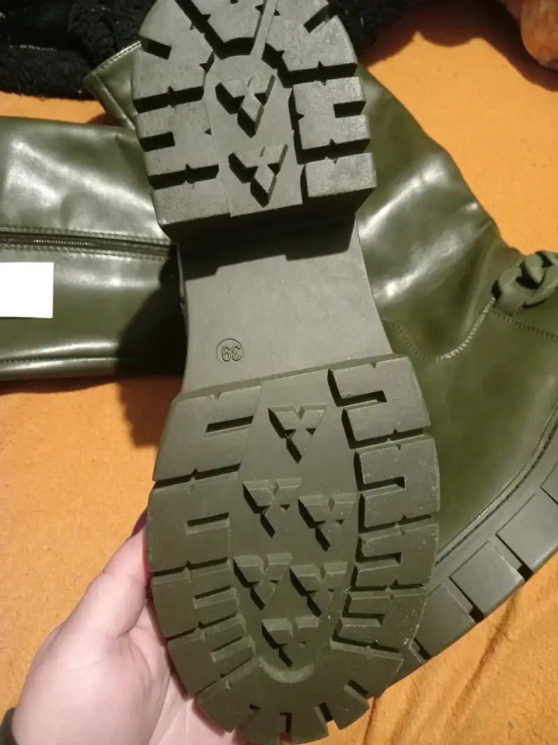 Botas largas verdes de cuero - 2