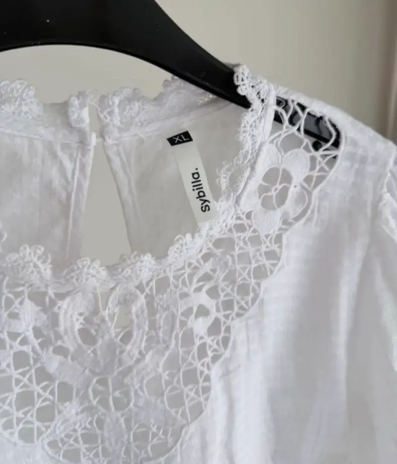 Blusa blanca encaje - 2