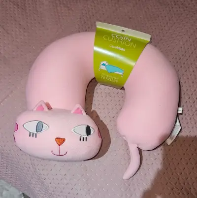 Almohada de cuello rosa gato - miniatura 2