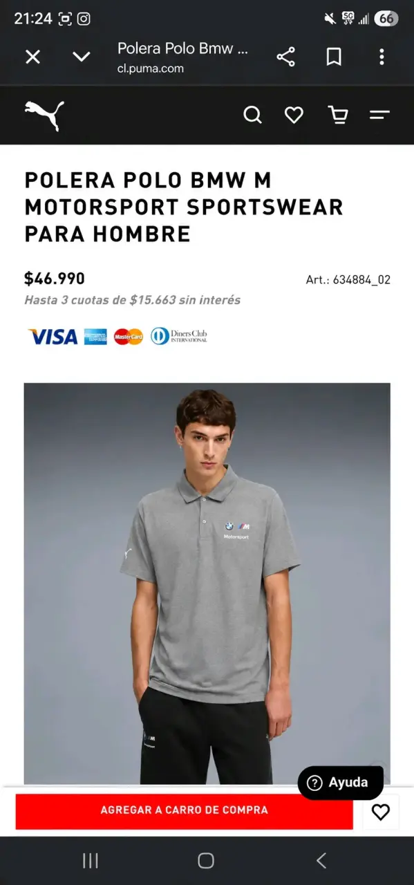 Polera Polo Puma Motorsport Gris NUEVO - 2