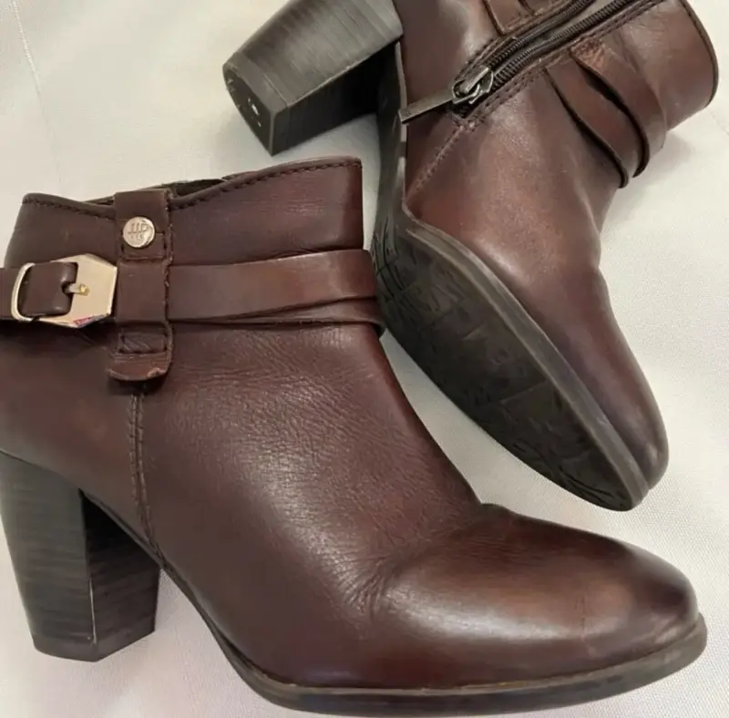 Botines de cuero marrón Hush Puppies - 1