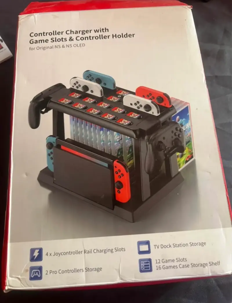 Cargador y soporte para mandos Switch - 1