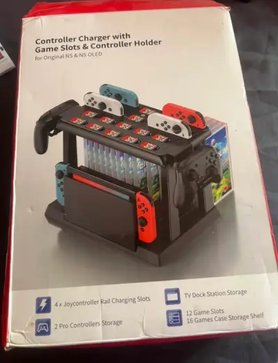 Cargador y soporte para mandos Switch - miniatura 1