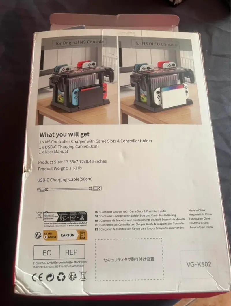 Cargador y soporte para mandos Switch - 3