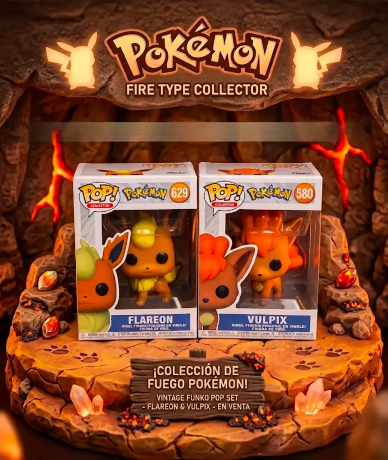 Figuritas Funko Pop Flareon y Vulpix