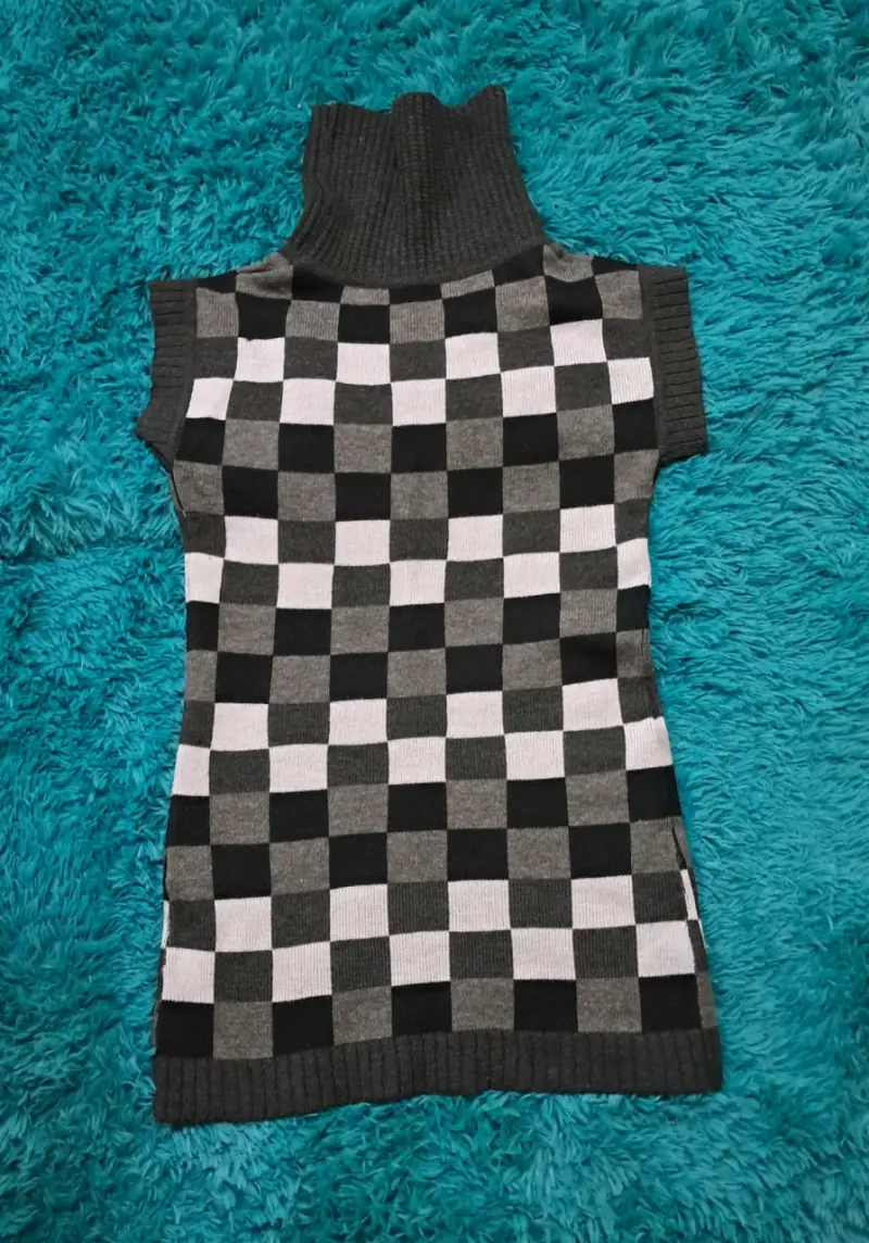 Vestido a cuadros negro y blanco - 2