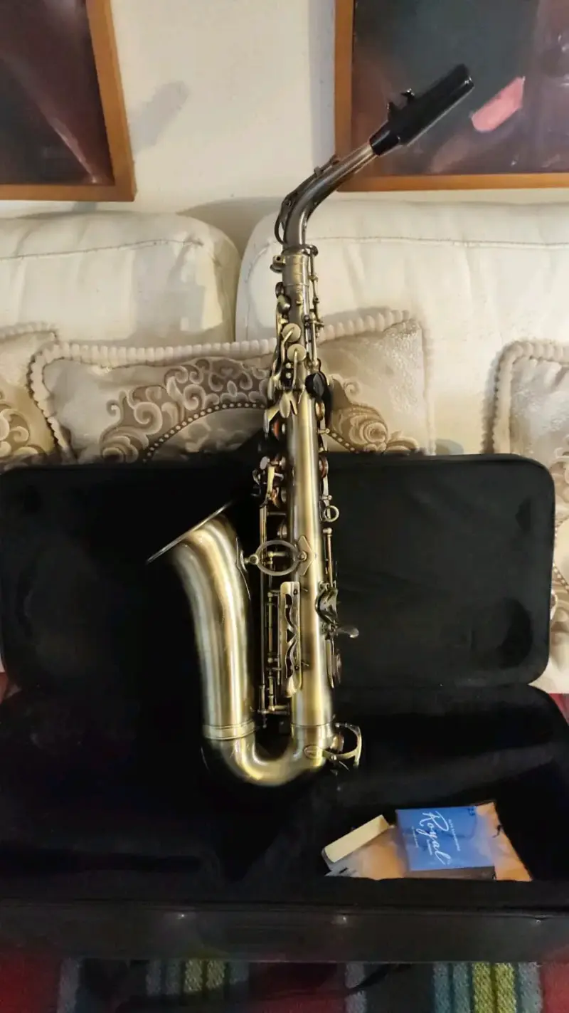 Saxofón en estuche con accesorios - 1