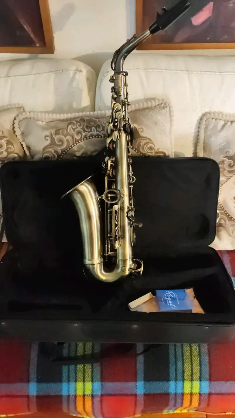 Saxofón en estuche con accesorios - 4