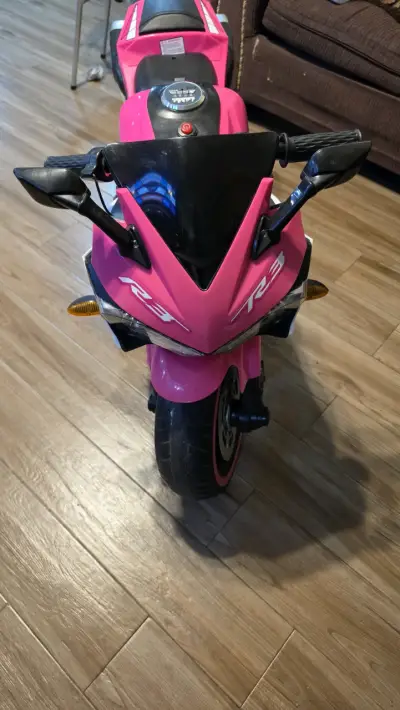 Moto eléctrica infantil rosa - miniatura 1