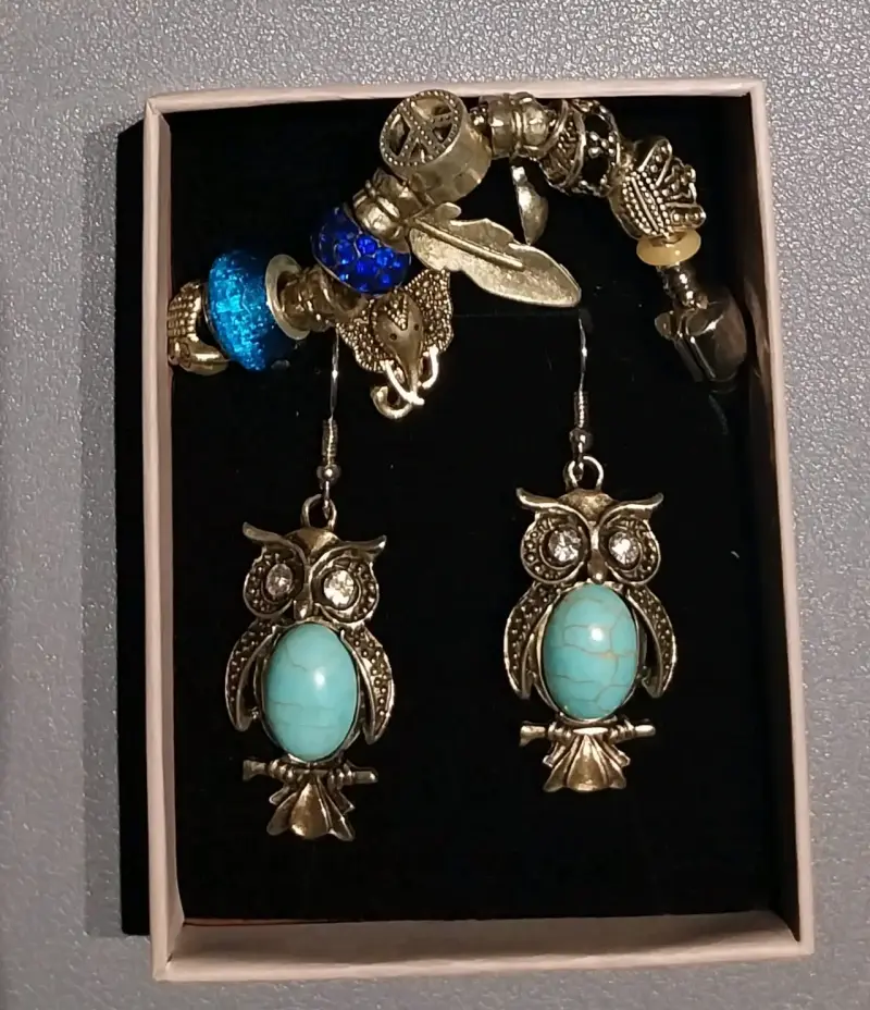 Set de joyas búhos y pulsera - 2