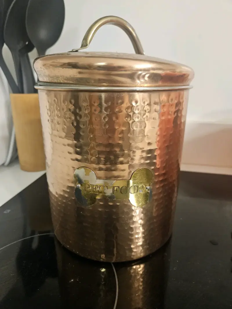 Contenedor de comida para mascotas cobre - 1