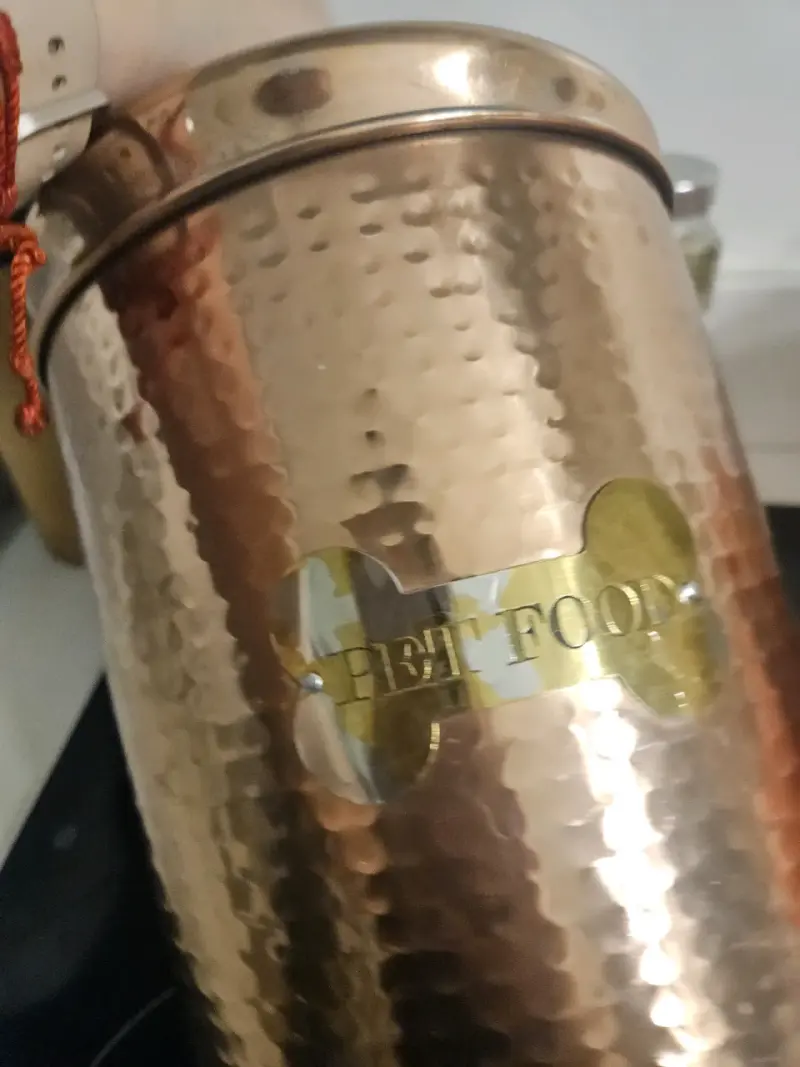 Contenedor de comida para mascotas cobre - 3