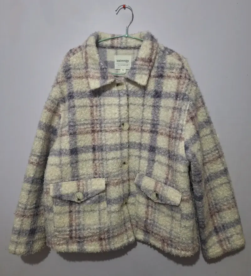 Chaqueta de lana a cuadros - 1