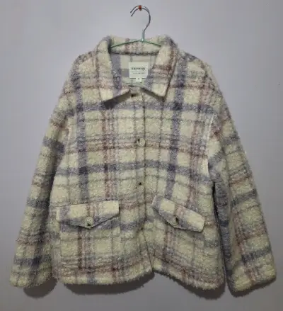 Chaqueta de lana a cuadros - miniatura 1