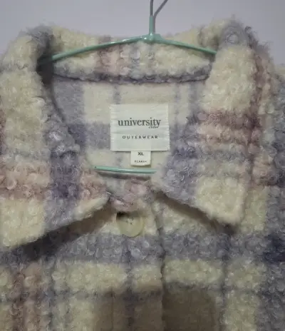 Chaqueta de lana a cuadros - miniatura 2