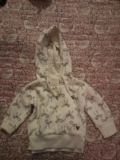 Polerón infantil con capucha beige - miniatura 1