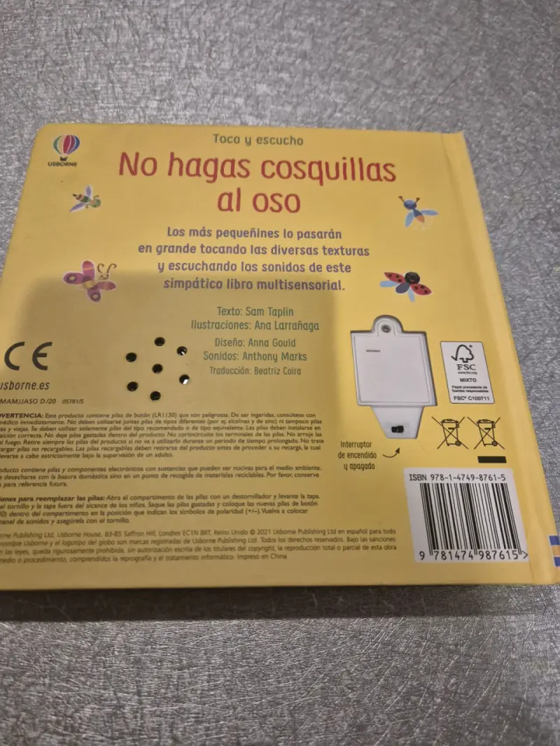 Libro infantil táctil y sonoro - 2