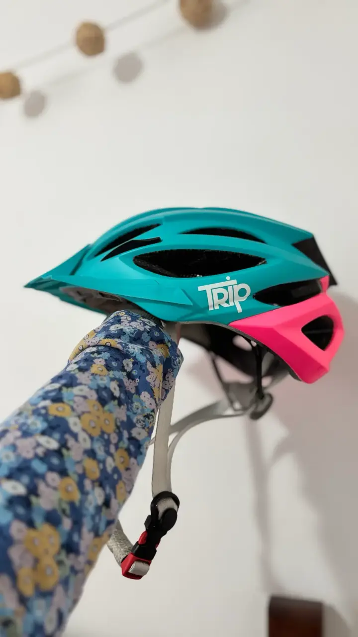 Casco ciclismo TRIP turquesa y rosado - 1
