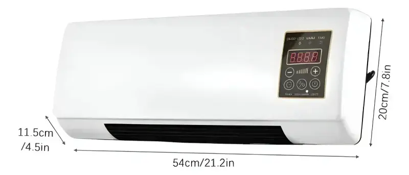 Calefactor ventilador aire eléctrico de pared - 1