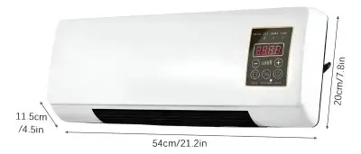 Calefactor ventilador aire eléctrico de pared - miniatura 2