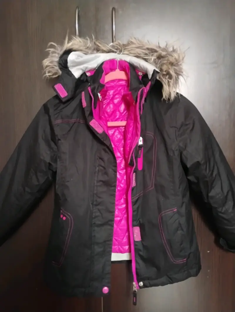 Chaqueta de invierno negra para niña - 2