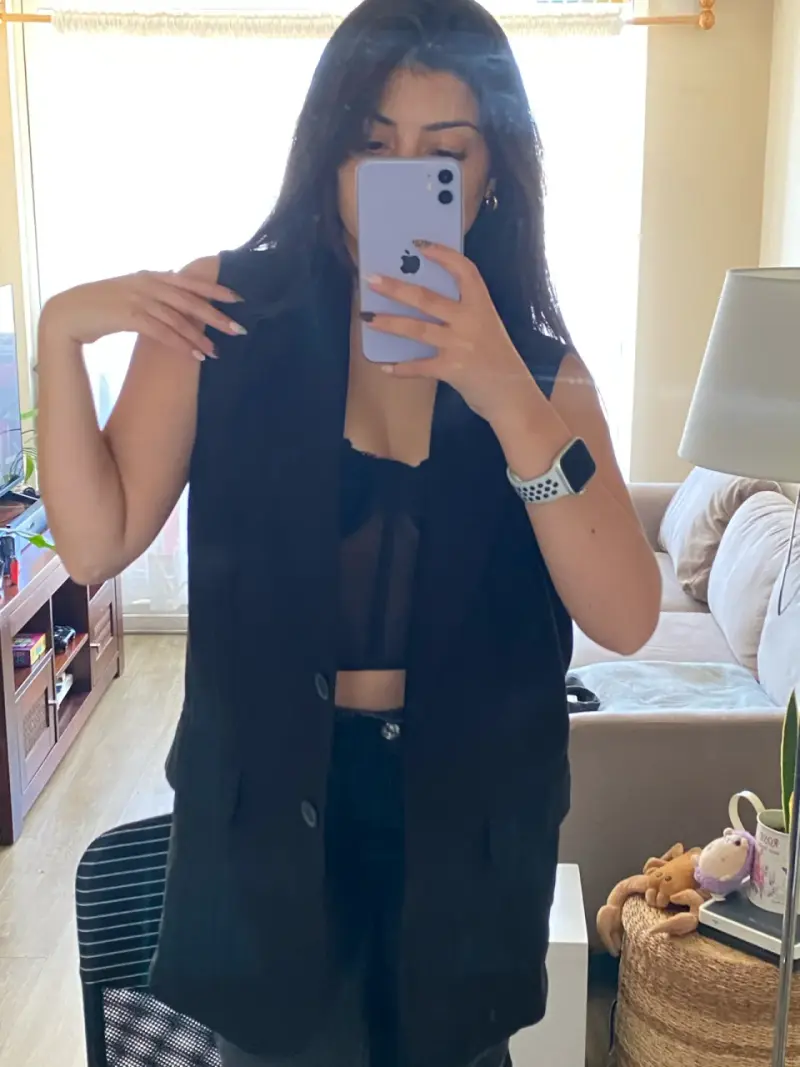 Blazer alaniz negro sin marca - 2