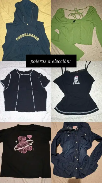 Lote ropa mujer 3 poleras y 3 polerones a 10mil - miniatura 2