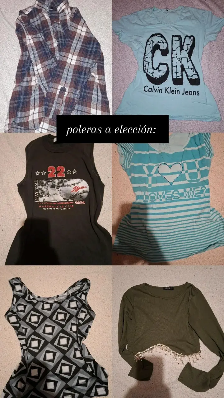 Lote ropa mujer 3 poleras y 3 polerones a 10mil - 3