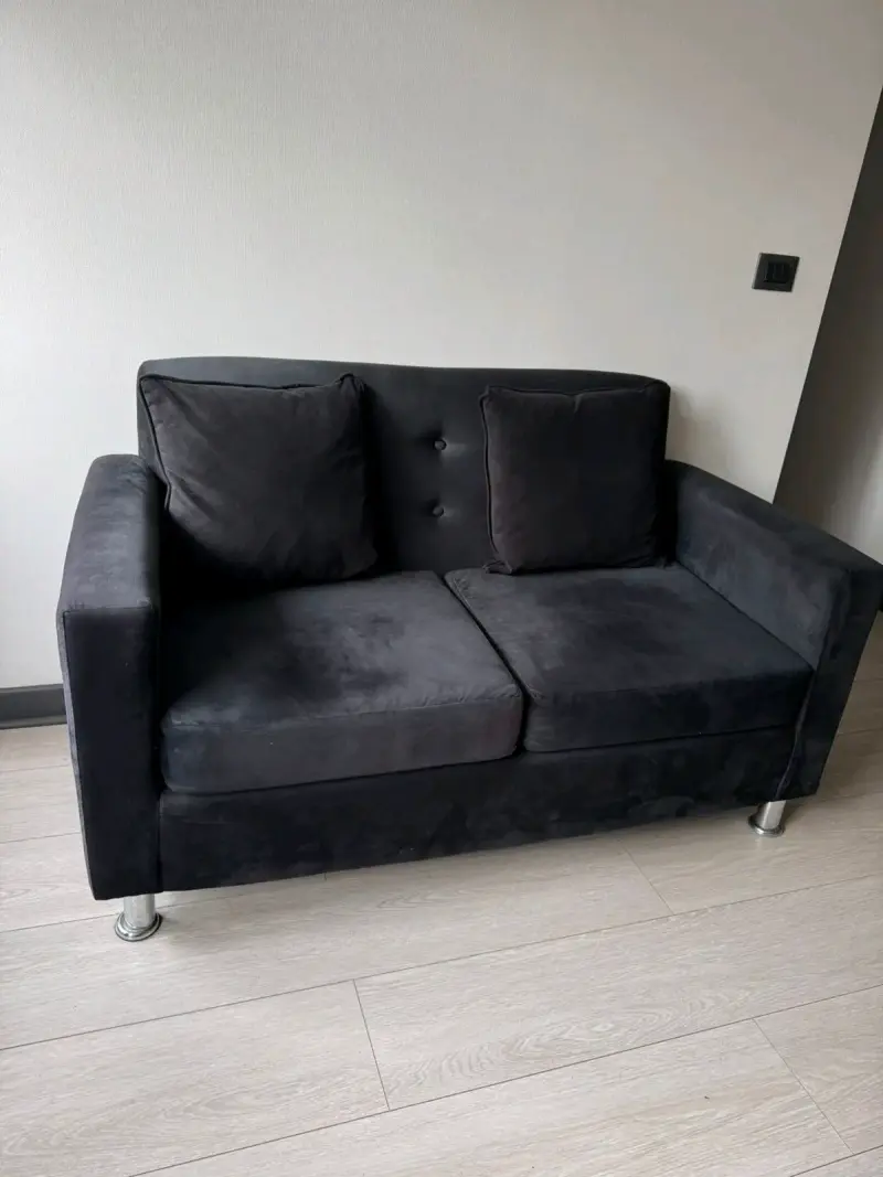 Sofá de dos plazas gris oscuro - 3