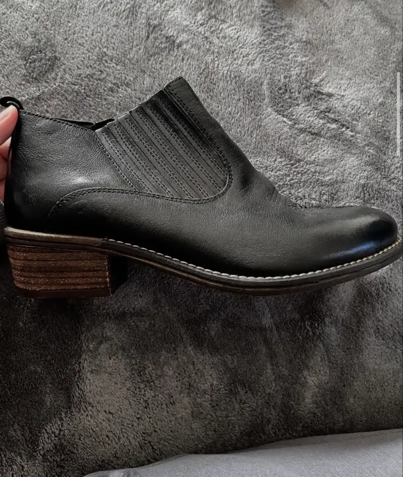 Botines negros de cuero - 1