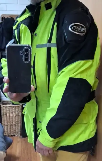 Chaqueta de moto talla XL verde fluorescente - miniatura 3