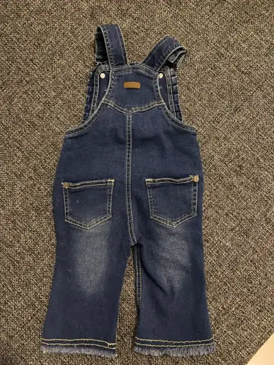 Jardinera denim Limonada para niña con flores - miniatura 2