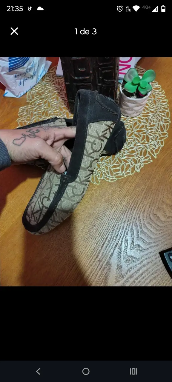 Zapatos planos marrón y negro - 1