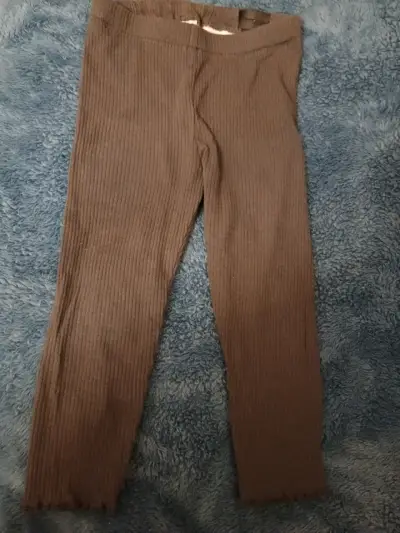 Leggings marrones acanalados - miniatura 1