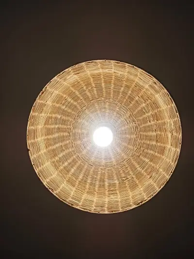 Pantalla de lámpara ratán - miniatura 3