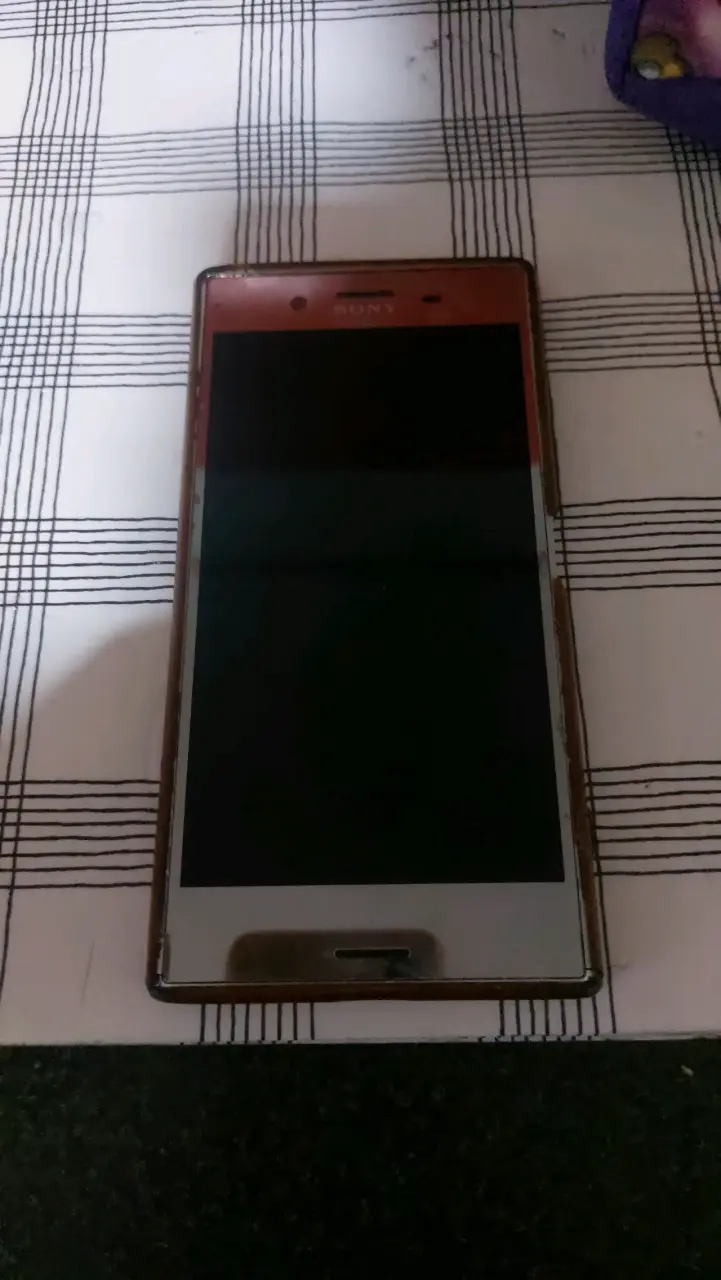 Teléfono Sony con funda roja - 2