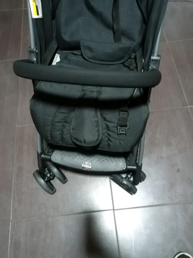 Coche de bebé plegable negro - 5