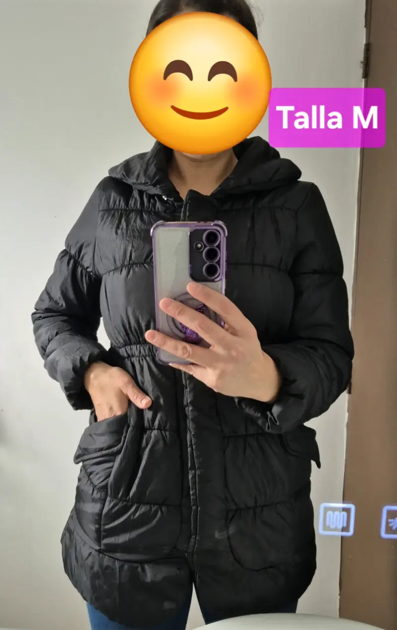 Parka negra talla M
