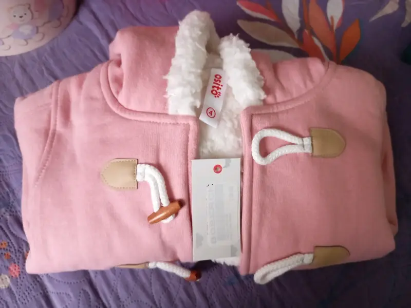Abrigo rosado para bebé talla 4 - 2