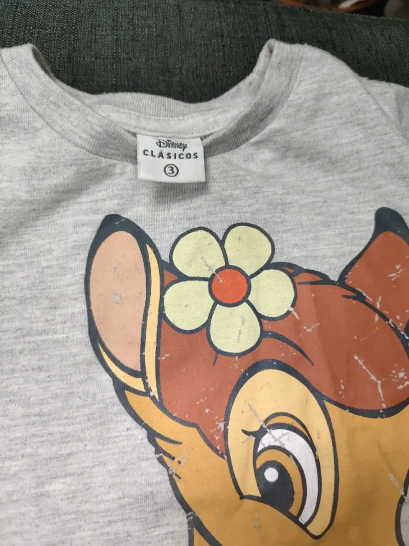 Polera gris Bambi para niña - 2