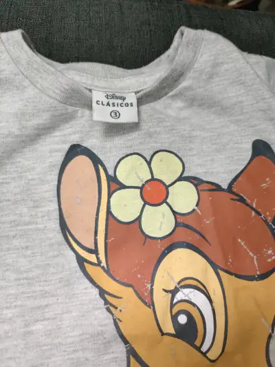 Polera gris Bambi para niña - miniatura 2