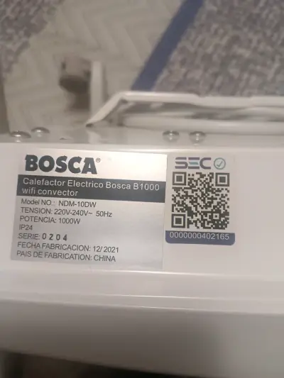 Calefactor eléctrico Bosca blanco - miniatura 3