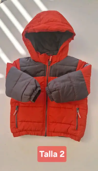 Chaqueta infantil roja acolchada - miniatura 1