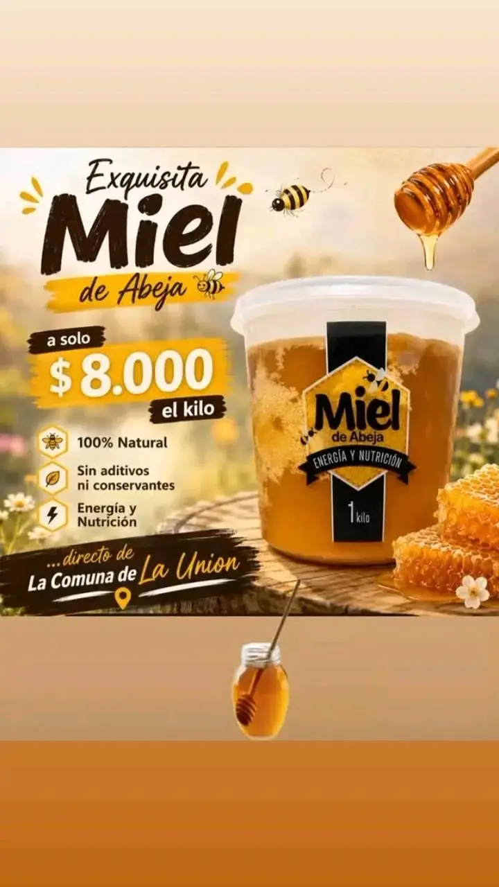 Miel de abeja natural 1kg