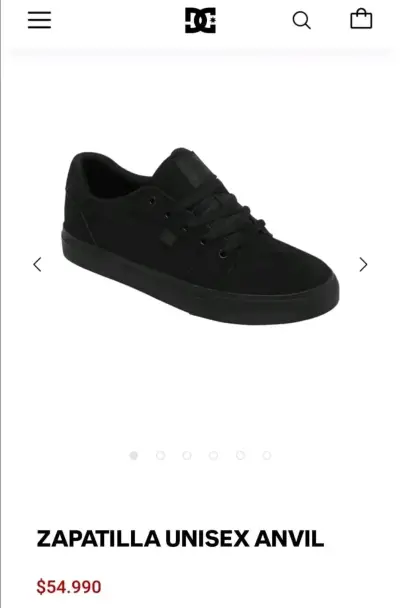 Zapatillas unisex negras DC - miniatura 1