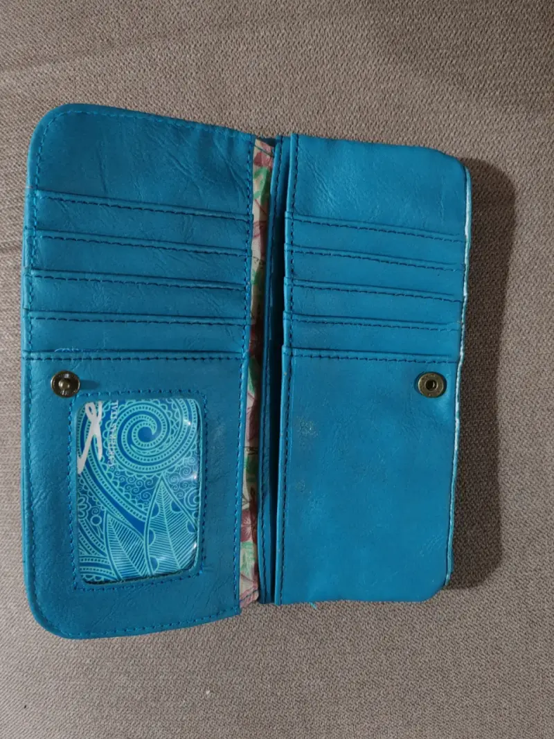 Monedero y billetera tejido colorido - 2