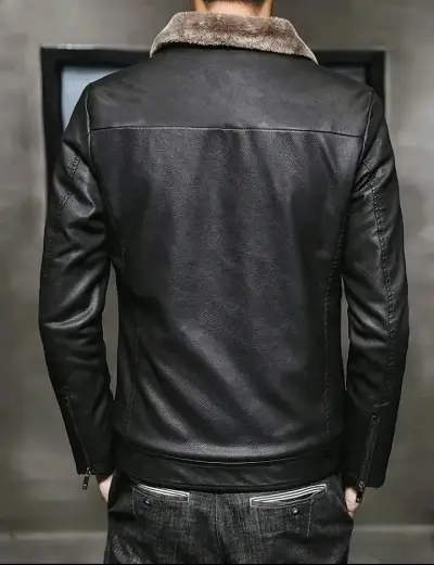 Chaqueta de cuero con forro - miniatura 2