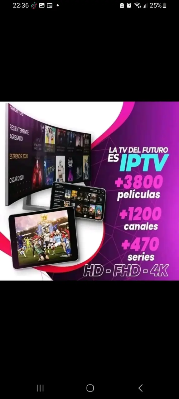 Servicio IPTV con HD y 4K