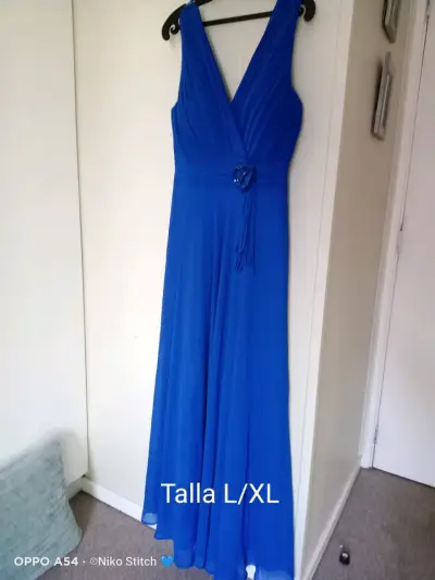 Vestido azul largo elegante - miniatura 1