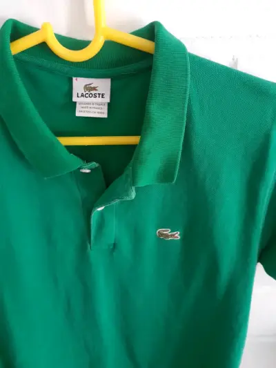 Polera polo verde Lacoste - miniatura 3